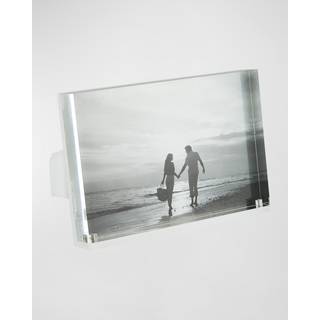 Tizo Design Horisontal 6x4 Lucite Picture Frame Holdbar 1 tommer tyk klar Lucite & Magnetic Closure Elegant & Practical Boutique Quality Photo Fr
