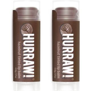 Hurra! Hasselnd Tinted Lip Balm 2 Pakke: (Sheer Brown Tint) kologisk certificeret vegansk grusomhed og glutenfri. Ikke-GMO 100% naturlige ingre
