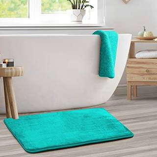 Clara Clark Bath Mat - Memory Foam Bath Mat - Soft Badeværelsetæppe - Non Slip and Super Absorbent - Hurtig tørringsmaskine Vaskbart bademåtte -