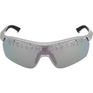 Stella McCartney Kvinde SC0152S 011 Outlet solbriller Plast Sølv Sølv Wraparound Normal Spejl