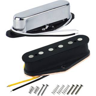FLEOR Alnico 5 Guitar Pickups - TL Bridge & Neck Pickup (Chrome) til TL Style Guitar