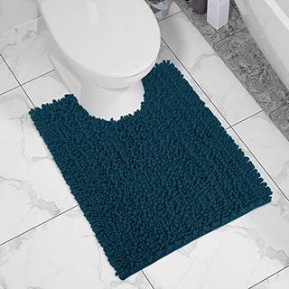 Yimobra Luxury Shaggy Toilet Bath Mat U-formede konturtæpper til badeværelse 24,4 x 20,4 tommer blød og behagelig maksimal absorberende tør hurti