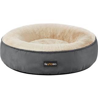 Hundeseng, Donut Katteseng, Rund, 50 Cm Dia, Mørkegrå