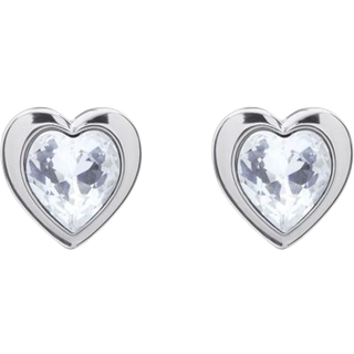 Ted Baker Silver Crystal Heart Earrings