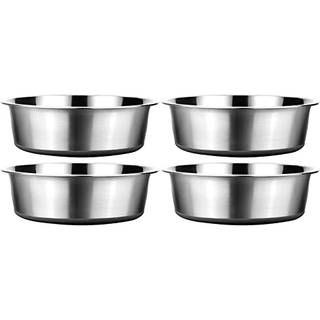 Peggy11 Rustfrit st?l metalhundsk?le Nonslip gummi bund opvaskemaskine sikker let at reng?re - 4 pakke hver har 7,6 US Cup