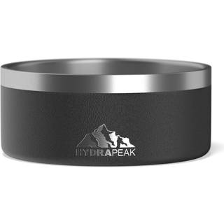 Hydrapeak Hundeskl; Skridsikker rustfrit stl; Vand og Madskl; Store og sm hunde; 32 oz 64 oz; Flere strrelser; 4 kopper | Sort