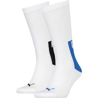 Puma 2-pak Men Logo Block Crew Sock - White - Str 39/42
