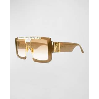 Anna-Karin Karlsson LE SWAG Caramel 47 Solbriller Kvinder Brun - Caramel Brown with Zirconia Crystals - 47mm