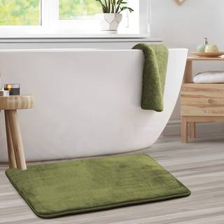 Clara Clark Bath Mat - Memory Foam Bath Mat - Soft Badeværelsetæppe - Non Slip and Super Absorbent - Hurtig tørringsmaskine Vaskbar bademåtte - S