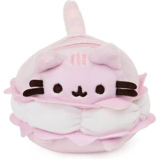 Gund Macaron Cookie Pusheen Sweet Dessert Squishy Plush Fyldt dyrekat og tilfredsstillende stretchy stof i alderen 8 ?r og op lyser?d og hvid 4