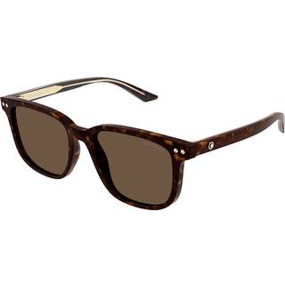 Montblanc MB0258SA Asian Fit 002 55 Solbriller Mænd Tortoiseshell - Tortoise - 55mm