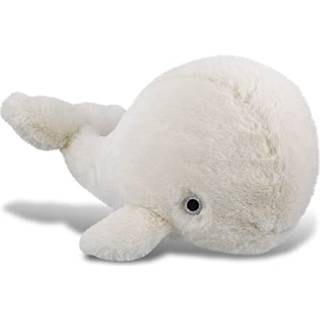 Dollibu Plush Whale Puthed Animal - Soft Huggable White Whale Adorable Playtime Whale Plush Toy Cute Ocean Life Cuddle Gifts To Kids and Adults -