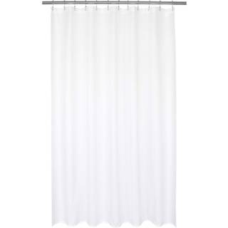 Barossa Design vandtæt ekstra lang bruseforhæng eller foringsmikrofiber 72 x 84 tommer blød følelse og hotelkvalitetsmaskine vaskbar hvid 72x84