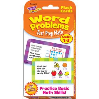 Test Prep Math Word Problems (Grad 1-3) Udfordringskort