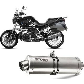 Storm Oval Lyddæmper i rustfrit stål