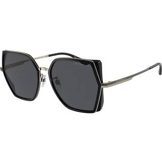 Emporio Armani EA2142D Asian Fit 301387 56 Solbriller Kvinder Guld - Shiny Pale Gold Black - 56mm