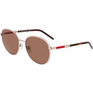 LONGCHAMP Kvinde LO171S 770 Solbriller Metal Guld Brun Rund Normal Normal