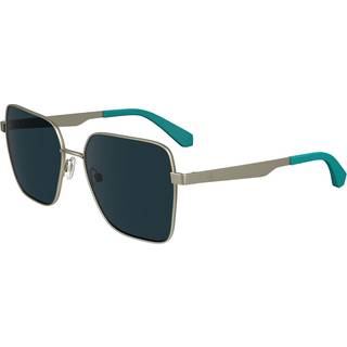 Calvin Klein Kvinde CKJ24201S 717 Solbriller Metal Guld Blå Firkantet Normal