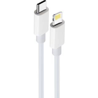 iPhone 12 / 12 Pro / 12 pro Max / 12 mini - USB-C / Lightning kabel - 3A/20W - FAST CHARGE - Hvid - 2 m
