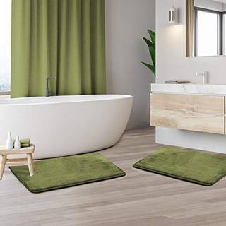 Clara Clark Bath Mat Set - Memory Foam Bath Mat - Soft Badeværelsetæppe - Non Slip and Super Absorbent - Hurtig tørringsmaskine Vaskbart bademått