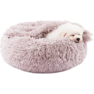 Himax hundesenge til sm? hunde donut hundeseng med t?ppe fastgjort beroligende hundeseng vaskbar (20 """"/26 """"/35 """")