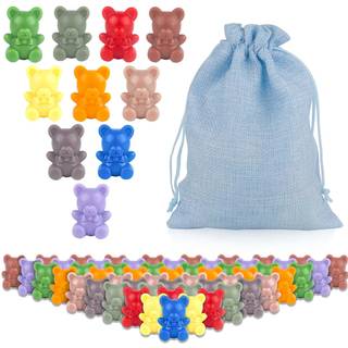 Xinhuidalsq Rainbow Counting Bears S?t p? 100 10 farver Sortering af Teddy Plastic Bears Matemanipulativer til sm?b?rn 1 tommer bj?rnekonterne i