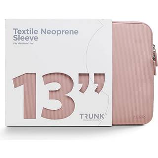 Trunk Neopren Sleeve Til MacBook & Laptop 13" m. Riflet Design (32 x 22,5 x 2 cm) - Warm Rose
