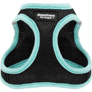 Downtown Pet Supply Trin i hundesele til sm? hunde Ingen tr?k lille sort m/lysebl? trim - Justerbar sele med polstret mesh stof og reflekterende