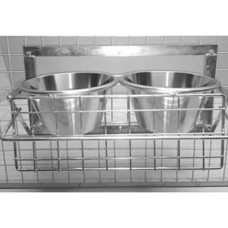 Madbar Dobbelt inkl. madskåle 2 x 3 L, Sammenklappelig