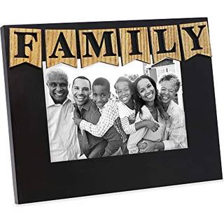 Isaac Jacobs Black Wood Sentimenter Familie Billede Ramme 4x6 tommer Foto gave til ferievisning p? bordplade (sort)