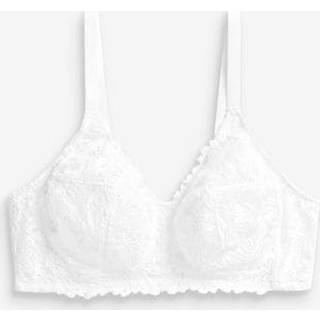 Next White Total Support Non Pad Non Wire Full Cup Lace Ultimate Comfort Bra B-H