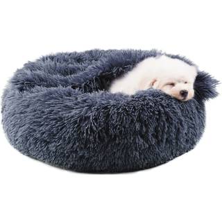Himax hundesenge til sm? hunde donut hundeseng med t?ppe fastgjort beroligende hundeseng vaskbar (20 """"/26 """"/35 """")