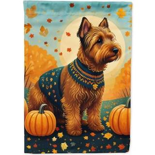 Caroline's Treasures DAC1079CHF Welsh Terrier Fall House Flag Stor veranda ærme pol dekorativt uden for gårdspladsen Artwork Wall Hanging Polyest
