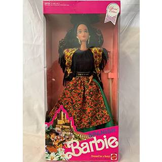 Special Edition Barbie 1991 Dolls of the World 12 Inch Doll Collection - Spanish Barbie dukke kl?dt til en fiesta med festivalkjole Apron Shawl M