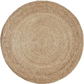 Rund jutetæppe Sharmila, håndlavet