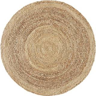 Rund jutetæppe Sharmila, håndlavet