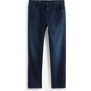 Next Blue Dark Straight Fit Vintage Wash Denim Jeans