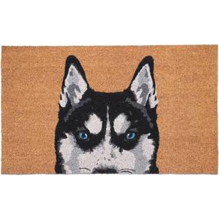 Calloway Mills Black Siberian Husky Doormat (17 """" X 29 """")