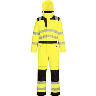 PW3 hi-vis regn kedeldragt - Gul/Sort (Størrelse: M)