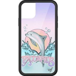 Wildflower Covers - Aquarius Cover Kompatibel med Apple iPhone 14 Pro Max | Zodiac Beach Dolphin Lilla Bl? Trendy S?d - Beskyttende Bumper 4ft Dr