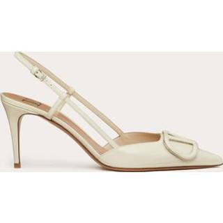 Valentino Garavani VLogo Signature patent leather slingback pumps - white - EU 41
