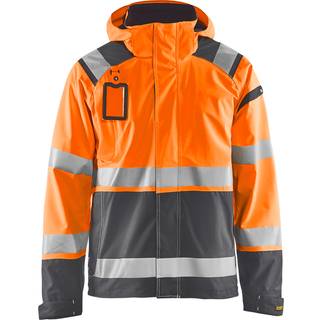 Blåkläder 4987 High Vis Skaljakke / High Vis Skaljakke - 4XL - High Vis Orange/Mellemgrå