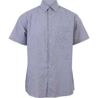 Carnét Oak Herre Kortærmet skjorte - Navy Stripe - M