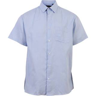 Carnét Oak Herre Kortærmet skjorte Plus Size - Light Blue Check - 4XL