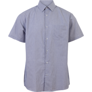 Carnét Oak Herre Kortærmet skjorte - Navy Stripe - 2XL