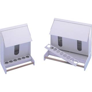 Foderautomat i plastik for undulater - 15 cm - 1 rum - Hvid