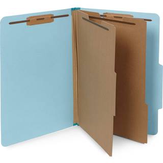 10 Klassificeringsmapper med Blue Legal St?rrelse - 2 Divider 2 tommer Tyvek -udvidelser - Holdbare 2 spidser designet til at organisere standard
