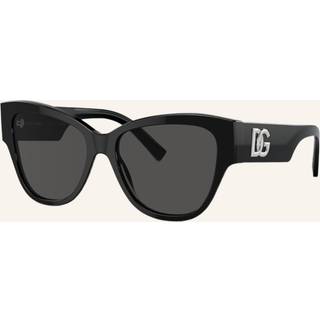 Dolce & Gabbana Kvinde DG4449 501/87 Solbriller Acetat Sort Grå Sommerfugl Normal