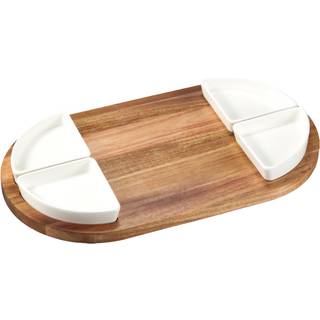 Dorre Sevyn Serveringsbakke - Serveringsfad Porcelæn Træ - 5-8907