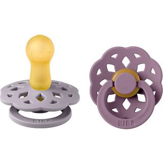 BIBS Boheme Sut - 2-Pak - Str. 2 - Naturgummi - Fossil Grey/Mauve